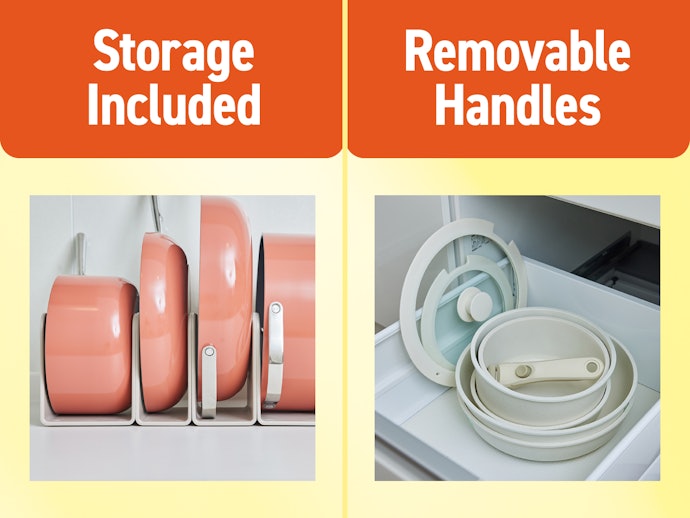 For Limited Storage, Sets with Removable Handles Are Convenient