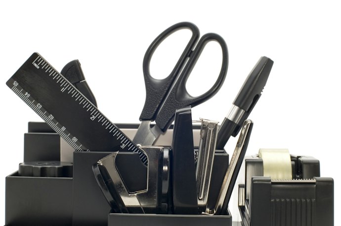 Save Space With a Dispenser That Also Holds Stationery