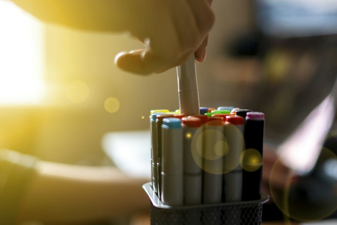 Look for Markers With a Case for Easy Storage