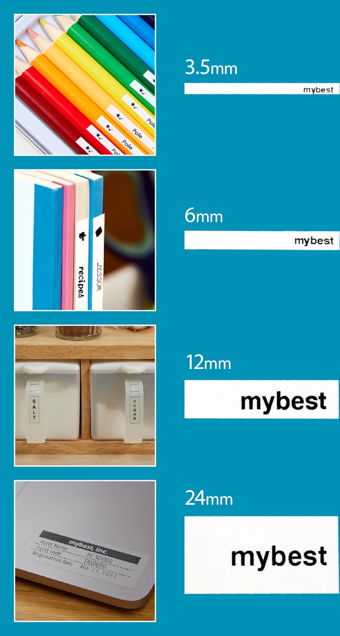 Make the Right Label for Any Sized Object With Different Tape Sizes