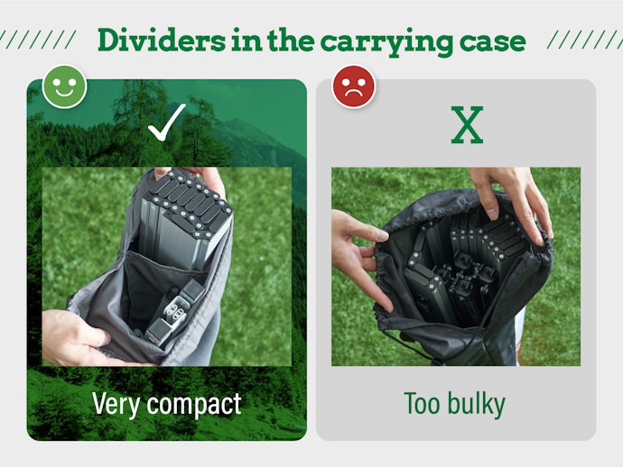 If the Full-Size Table Comes With a Carrying Case, Dividers Make It More Compact