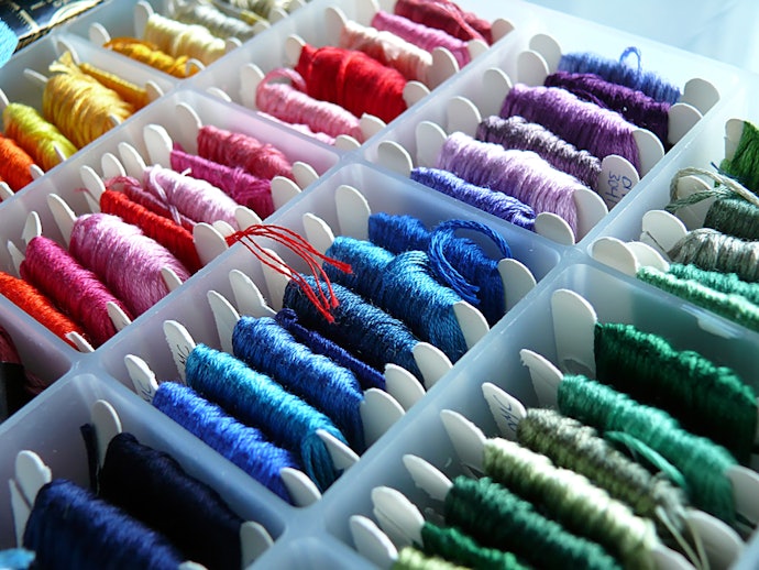 A Variety of Embroidery Floss and Floche Lets You Work in Varying Thicknesses