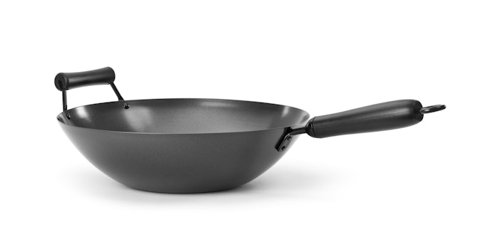 A Flat-Bottomed Wok Works Well for Both Gas and Electric Ranges