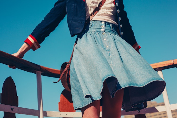 A-Line Denim Skirts Complement a Pear Shape