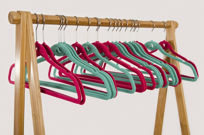 Velvet Hangers Keep Your Clothes from Falling