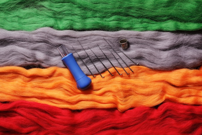 Felt Larger or Smaller Areas According to Needle Gauge