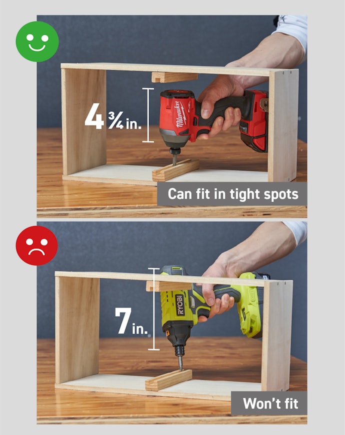 Get Into Tight Spaces With a Head Size of 5.25 Inches or Smaller
