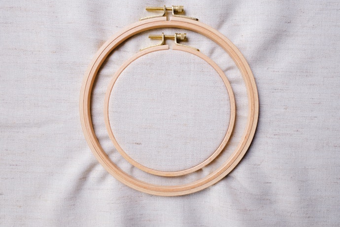 Various Sized Hoops Stretch and Hold the Fabric for Stitching
