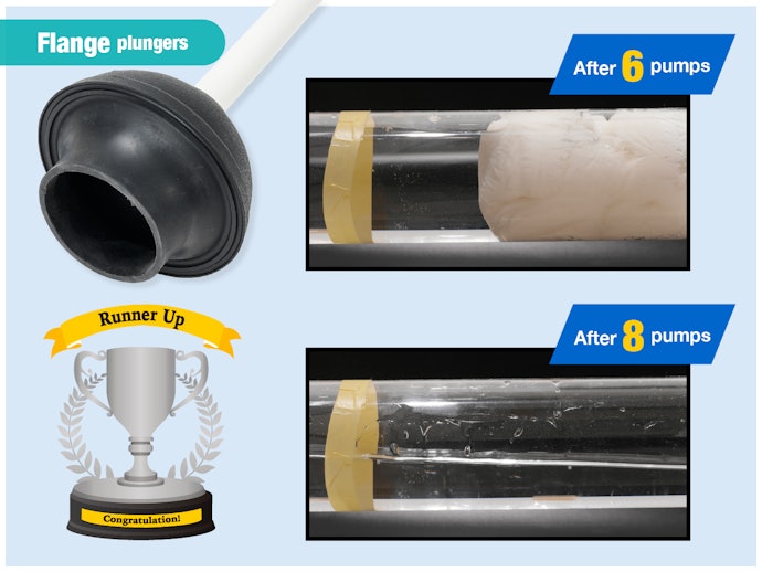 Flange Plungers Did the Job in About 10 Plunges, Making Them a Decent Option