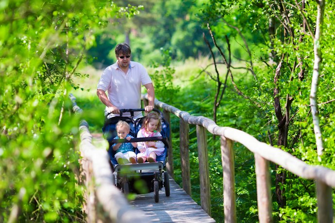 A Double Stroller for Multiple Children