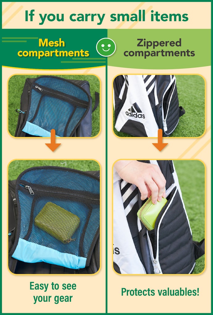 Small Pockets Are Convenient, Especially Mesh and Zippered Ones