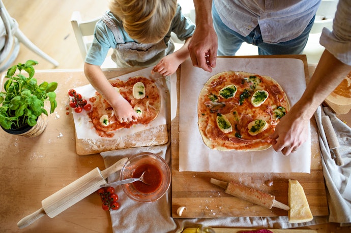 A Rectangular Pizza Stone Cooks Quickly