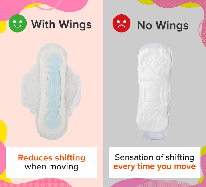 If A Pad Has Wings, It’s Easier to Secure to Your Panties (and You’re Less Likely to Worry About Shifting)