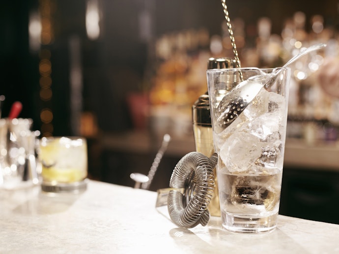 A Mixing Glass and Jigger for Proper Prep