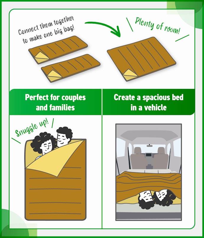 Connectable Sleeping Bags Let You Sleep Together With Your Child or Partner