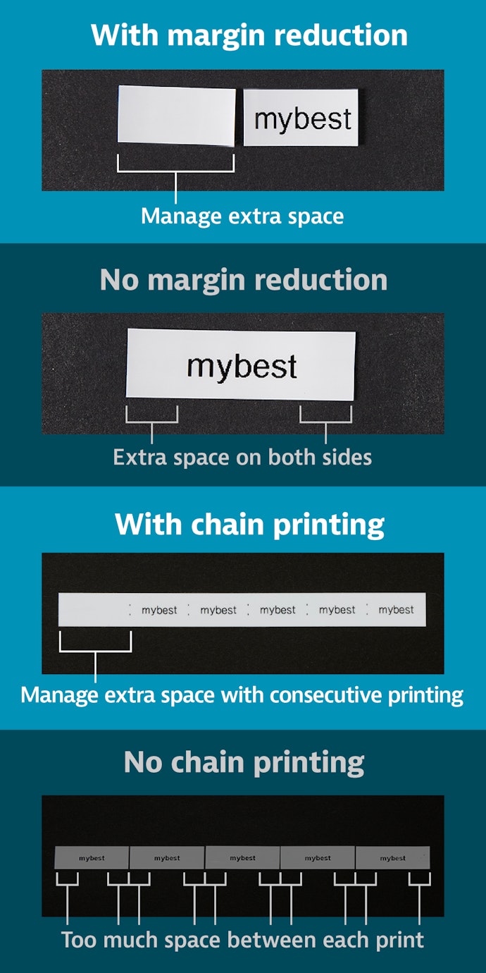 Margin Settings and Chain Printing Help Keep Tape Costs Down