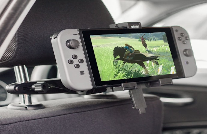 A Headrest Mount Comes With Adjustable Viewing Angles