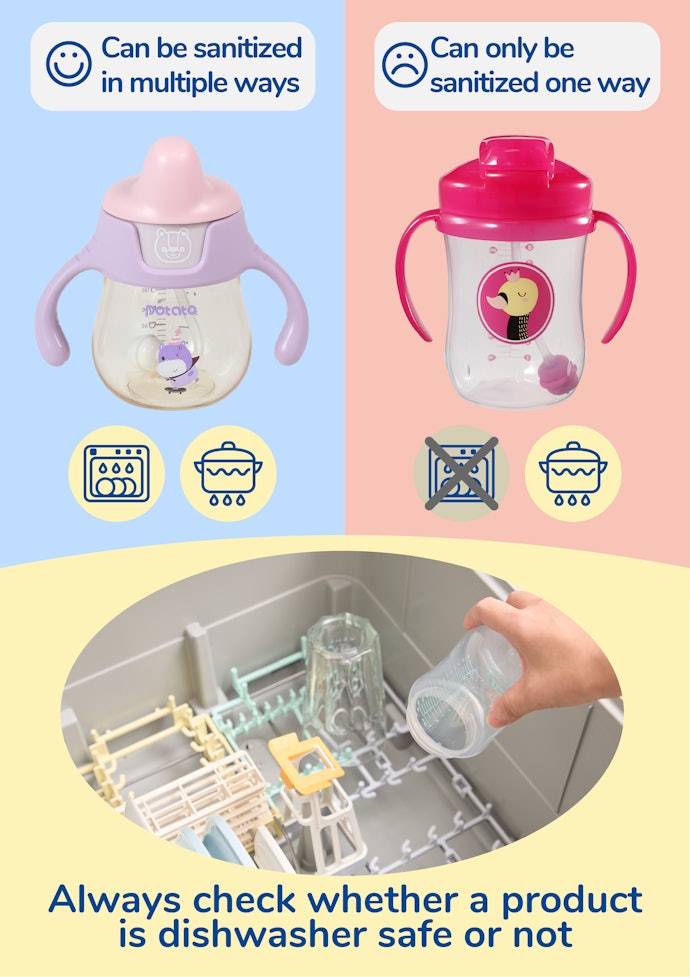 Choose a Straw Cup That's Compatible With Multiple Disinfecting Methods and Dishwasher Friendly