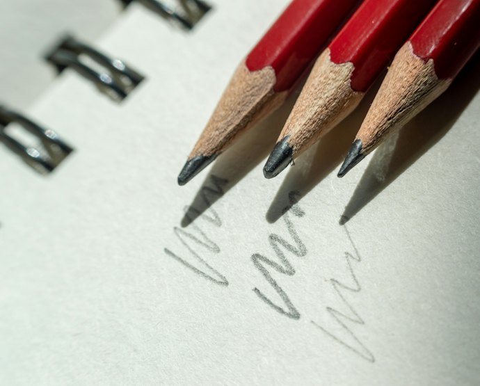 Leads Labeled "H" Are Hard and Light, "B" Leads Make Soft, Darker Marks