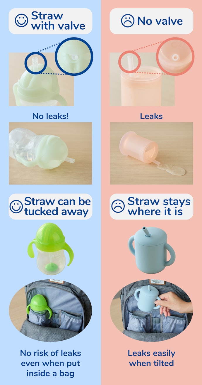 Check Whether There's a Valve in the Straw to Prevent Leaking and That the Straw Can Be Stored