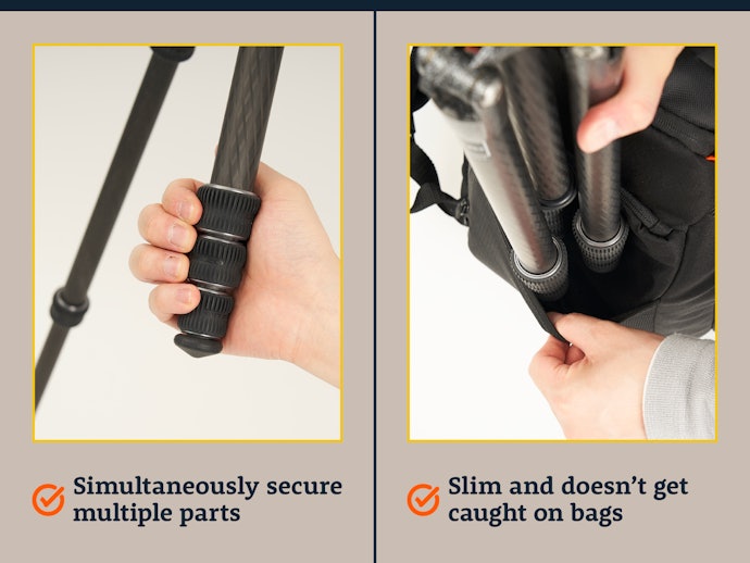 Twist Locks Are Smooth for Easy Stowing and Set Up