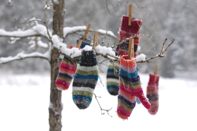 Knitted Mittens are Soft and Flexible