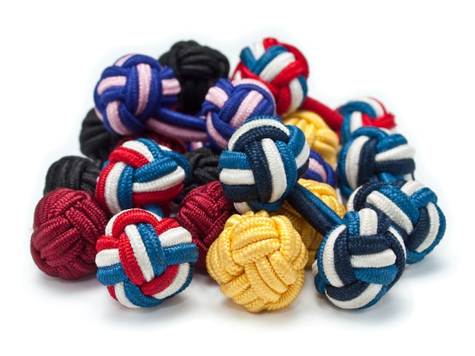 Fabric or Silk Knot Cufflinks for Everyday Use