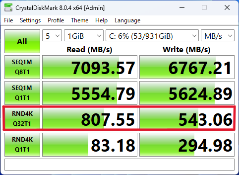 Random Access Speed
