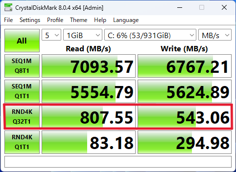 Random Access Speed