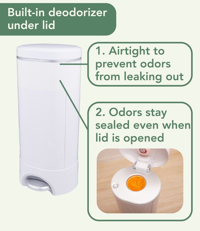 Diaper Pails Have Lids that Completely Seal and Block Odors