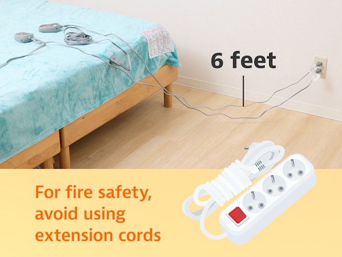 Cords Are Around 6 Feet Long, but Avoid Using Extension Cords for Fire Safety