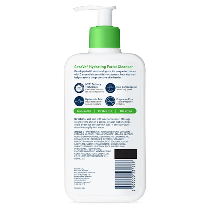 CeraVe Hydrating Facial Cleanser Image 2