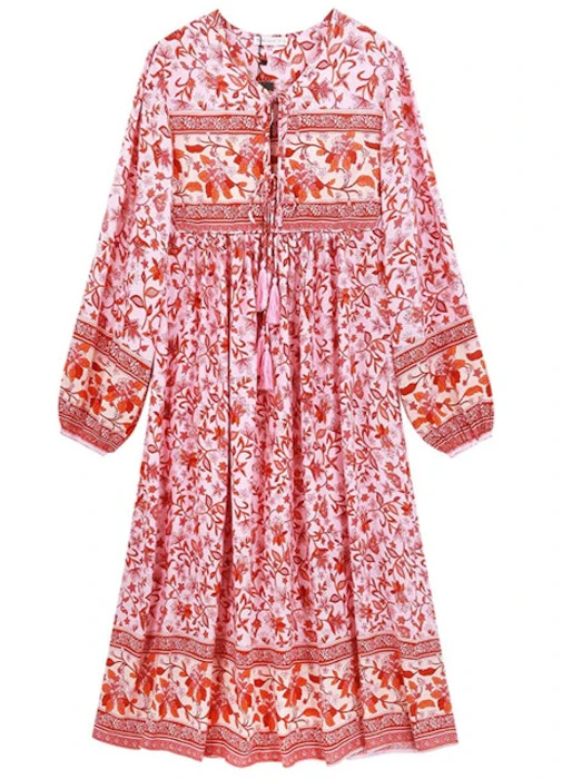 R.Vivimos Bohemian Midi Dress Image 1