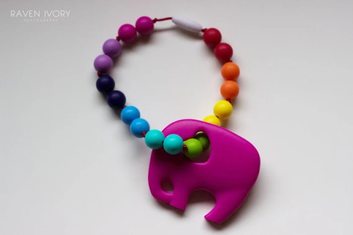Chompy Chic Chewlery Chompy Elephant Babywearing Silicone Teething Accessory Image 1