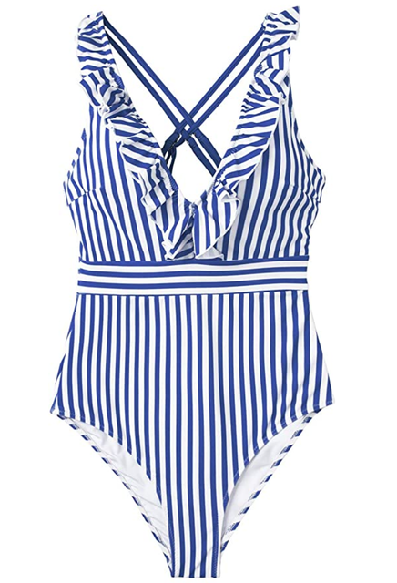 Cupshe V Neck One Piece Swimsuit Image 2