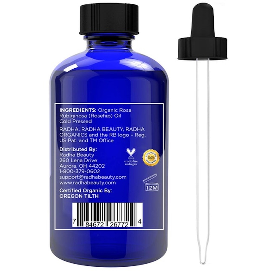 Radha Beauty Organic Cold Pressed Rosehip Oil Image 3