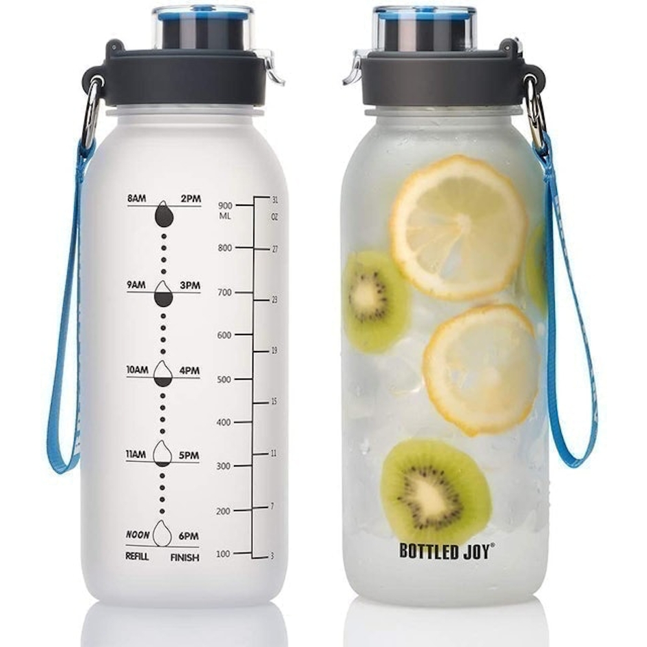BOTTLED JOY Water Bottle with Motivational Time Marker Image 1
