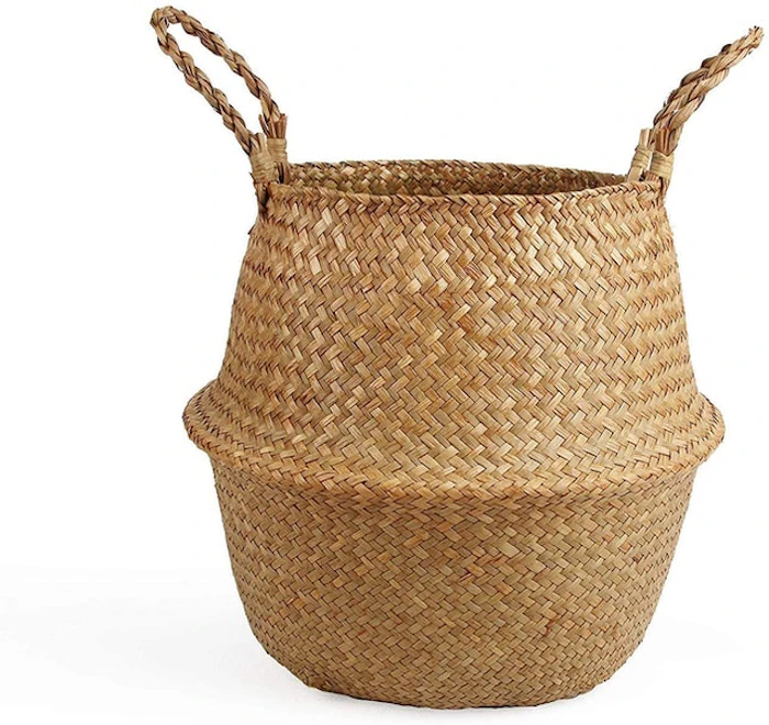 BlueMake Woven Seagrass Belly Basket Image 1