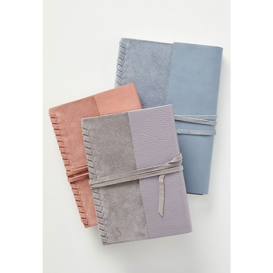 Anthropologie Braided Suede Journal Image 3
