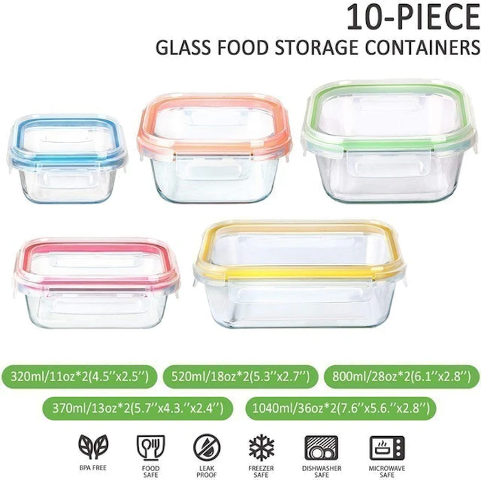 M MCIRCO Glass Food Storage Container Image 2