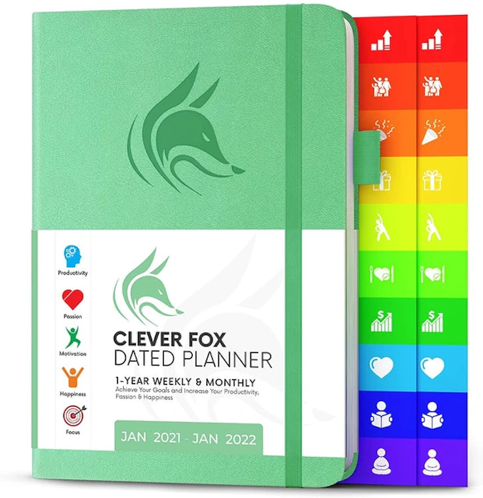 Clever Fox 1-Year Weekly and Monthly Dated Planner Image 1