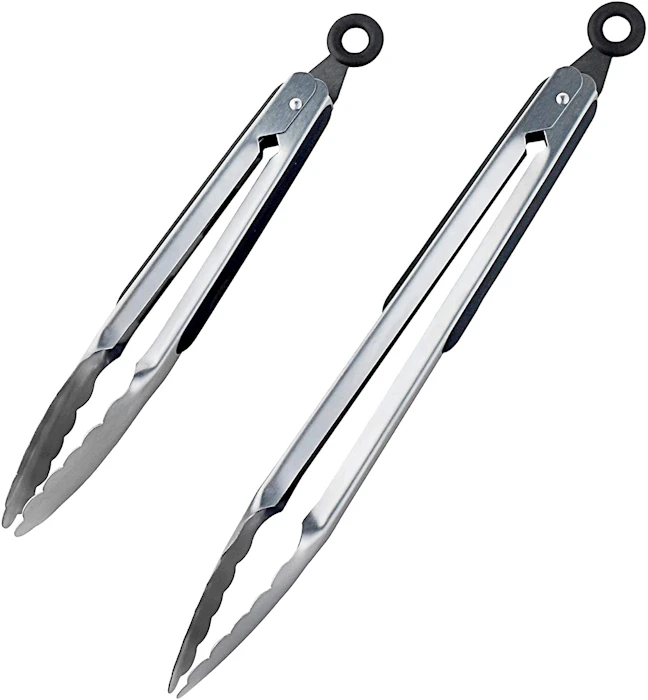 Dragonn 12-inch and 9-inch Stainless-Steel Locking Kitchen Tongs Image 1