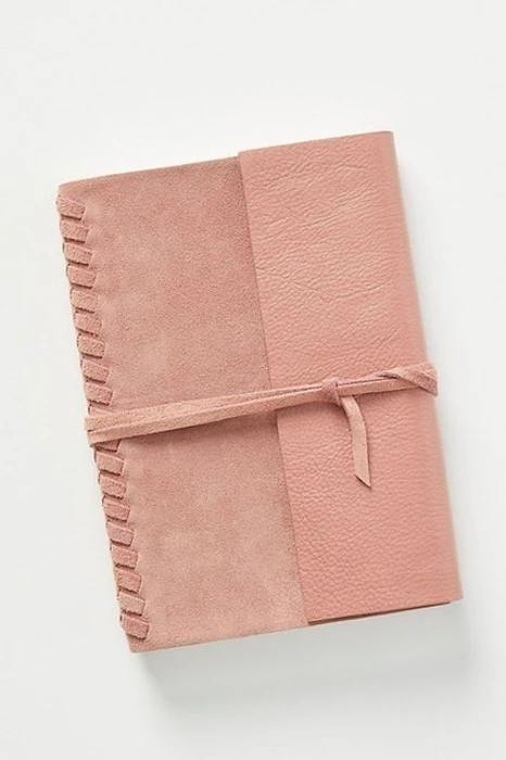 Anthropologie Braided Suede Journal Image 1