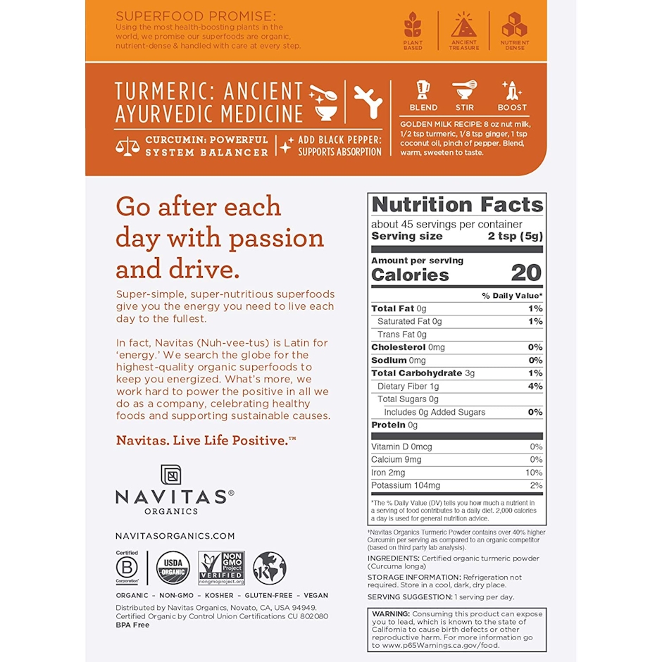 Navitas Organics Organic Turmeric Powder Image 2