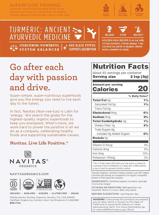 Navitas Organics Organic Turmeric Powder Image 2