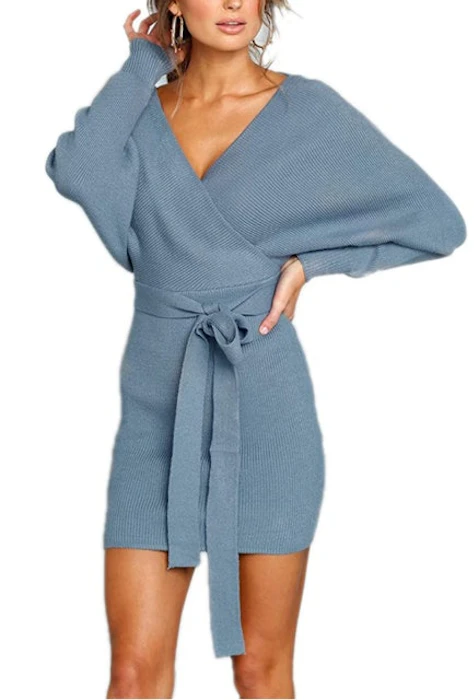 Mansy Women's Knit Sweater Mini Dress Image 1