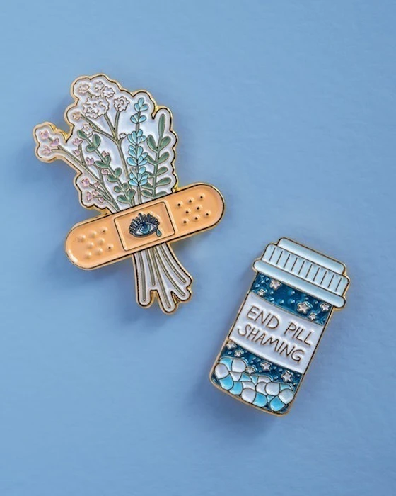 With Chelle Healing Enamel Pin Image 2