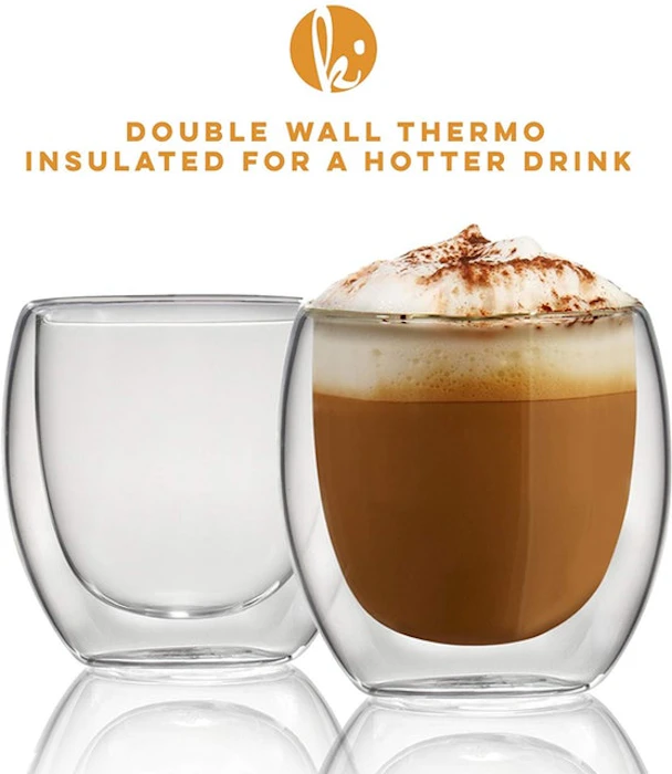 Kitchables Double Walled Glass Espresso Cups Image 2