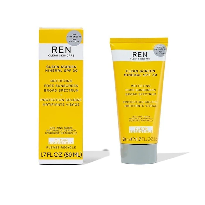 REN Clean Skincare Clean Screen Mineral SPF 30 Mattifying Face Sunscreen Image 1