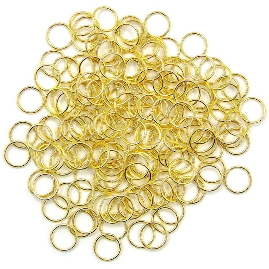 Grosun 10mm Gold Open Jump Rings Image 1